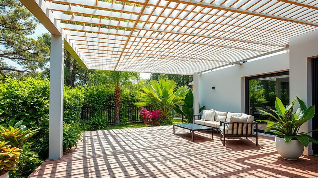 contemporary outdoor shade structure