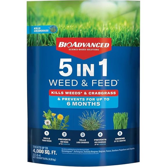 BioAdvanced 5-in-1 Weed & Feed Granules (9.6 lb)